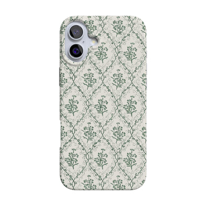 Casely iPhone 16 Case | Compatible with MagSafe | Classic Ultra-Slim Design (Sage Garden | Green Floral)
