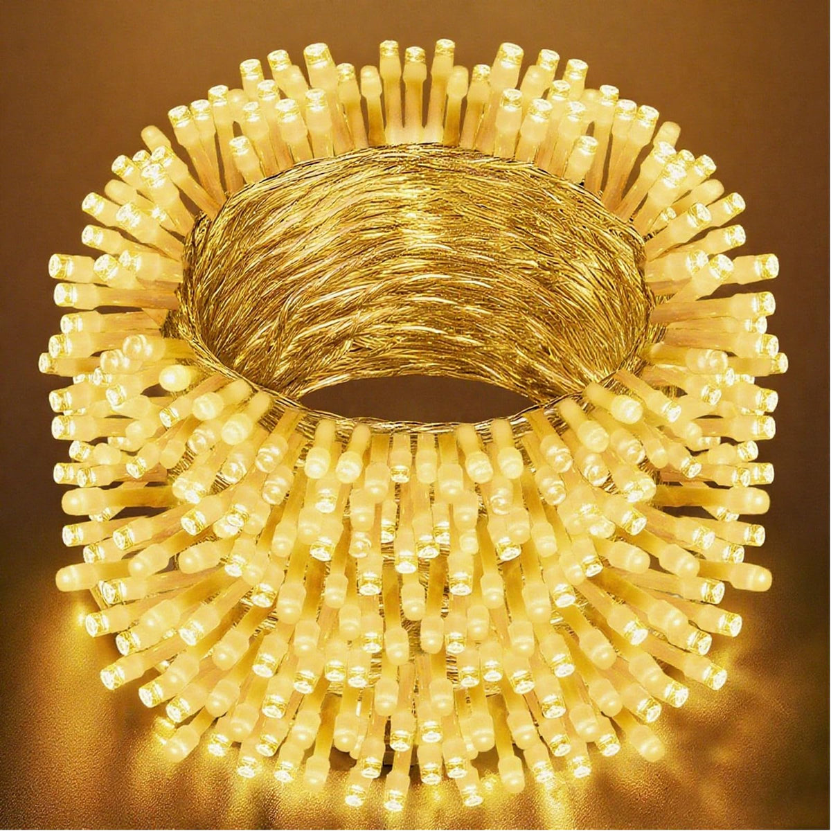 VTECHOLOGY 66Ft 200LED Warm White Christmas Lights Plug in,8 Modes Connectable String Light Classroom Lights Indoor Outdoor for Halloween Christmas Tree Bedroom Garden Decor (Clear Wire)