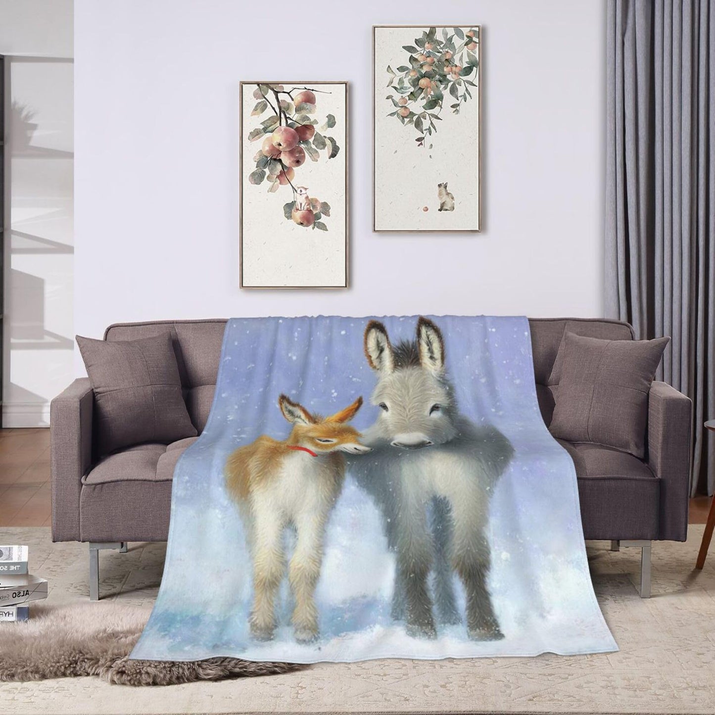 Donkey Blanket Donkey Throw Blanket Super Soft Plush Flannel Fleece Bedding Gifts for Boys Girls Men Women Lovers Adults Stuff for Couch Sofa Bed Room Decor 50"X60"