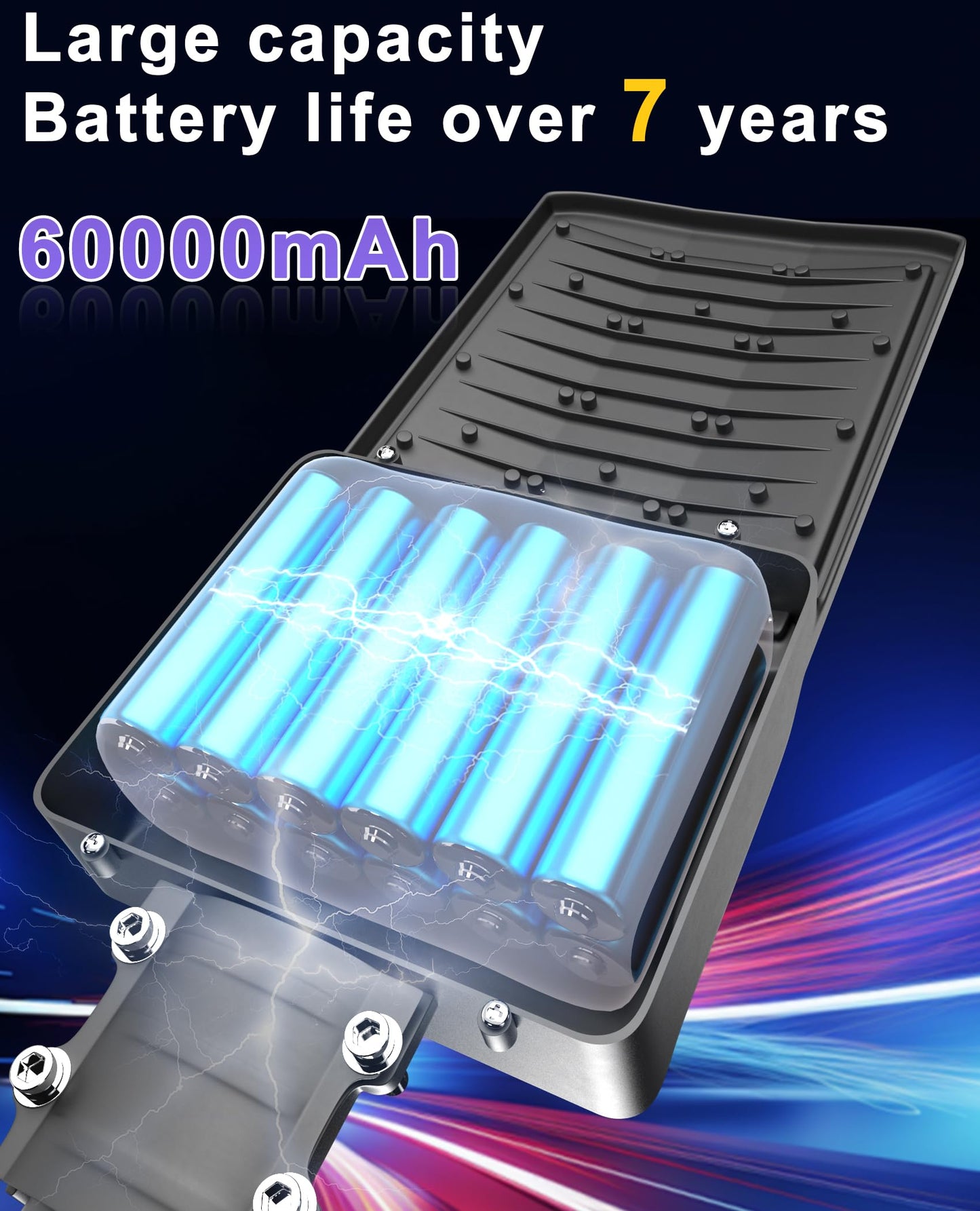 JAYNLT Y-12000W Solar Street Lights Outdoor,900000LM 6500K Bright Parking Lot Lights Commercial,Split Flood Lights Solar Powered,IP67 Waterproof Solar Security Lamps for Parking Lot,Stadium