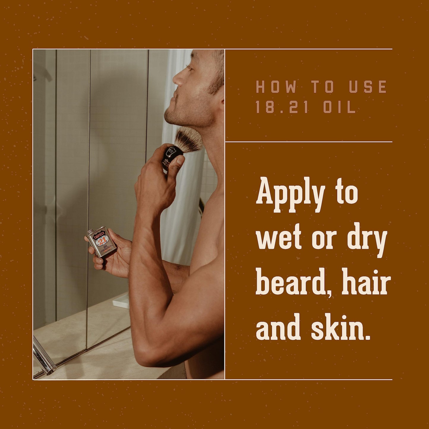 18.21 Man Made Hair, Skin & Beard Oil for Men, 4 Scents - Non-Greasy, Conditioning Balm with Castor Seed, Jojoba, and Argan Oils - Premium Tattoo and Mustache Care Products