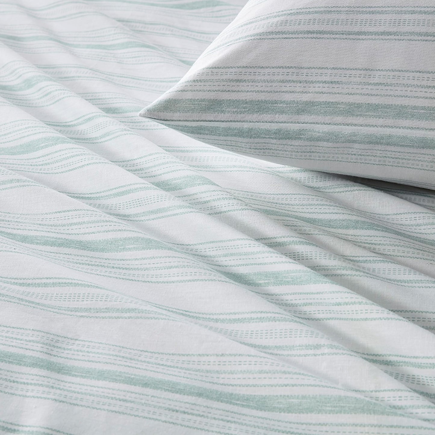 Comfort Spaces 100% Cotton Sheet Set Breathable, Lightweight, Soft with 14" Elastic Pocket Fits up to 16" Mattress, All Season Cozy Bedding, Matching Pillow Case, King Good Vibes 4 Piece