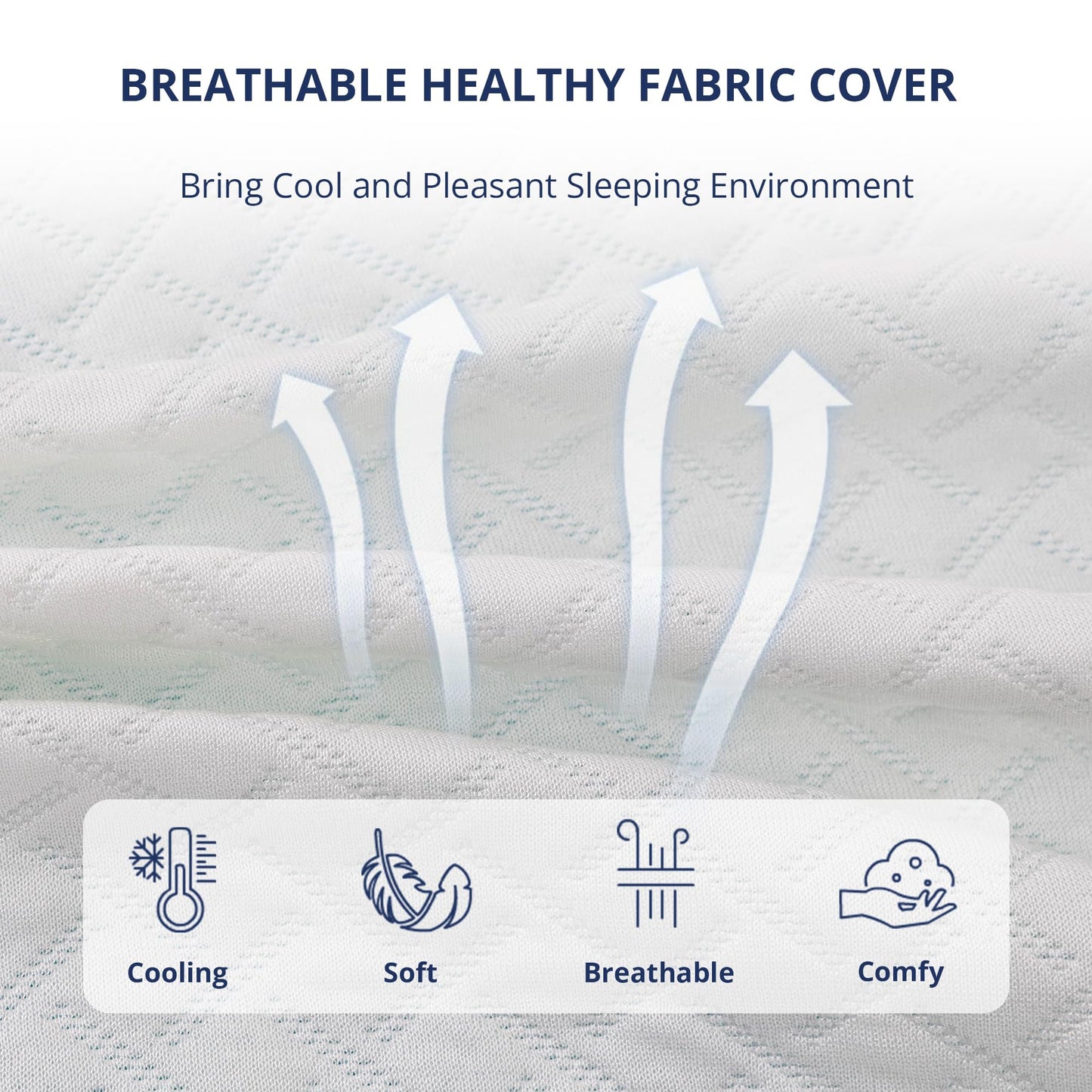 4 Inch Gel Memory Foam Mattress Topper King Size, Cooling Bed Topper for Pressure Relief with Removable Breathable Soft Cover, CertiPUR-US Certified