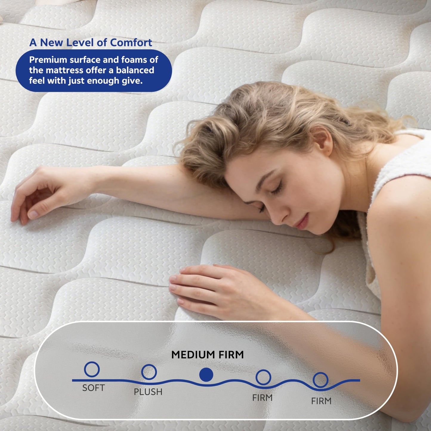 MOLPHIT Queen Mattress,12 Inch Queen Size Mattrress with 7-Zone Hybrid Queen Bed Mattresses,Pocket Sprung with Medium Firm for Body Support & Pressure Relief - 60 * 80in