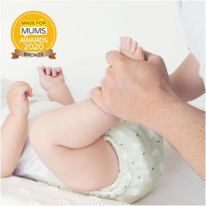 Bambino Mio, Reusable Baby Wipes - Everyday - Eco-Friendly, Chemical-Free, Double-Sided Washable Wipes, Pack of 10, Cloud