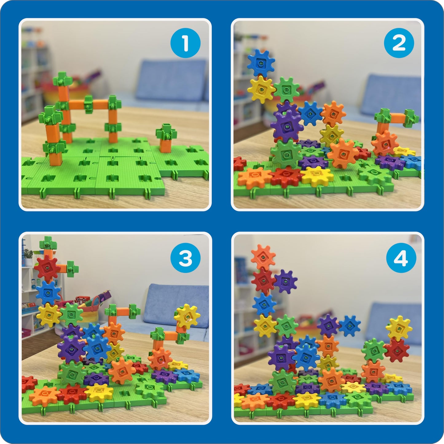 Learning Resources Gears Gears Gears, Deluxe Beginners Building Set, 100 Pieces, STEM Construction Toy for Kids, Building Toy, Develops Fine Motor Skills, Gifts for Boys & Girls Aged 3 4 5