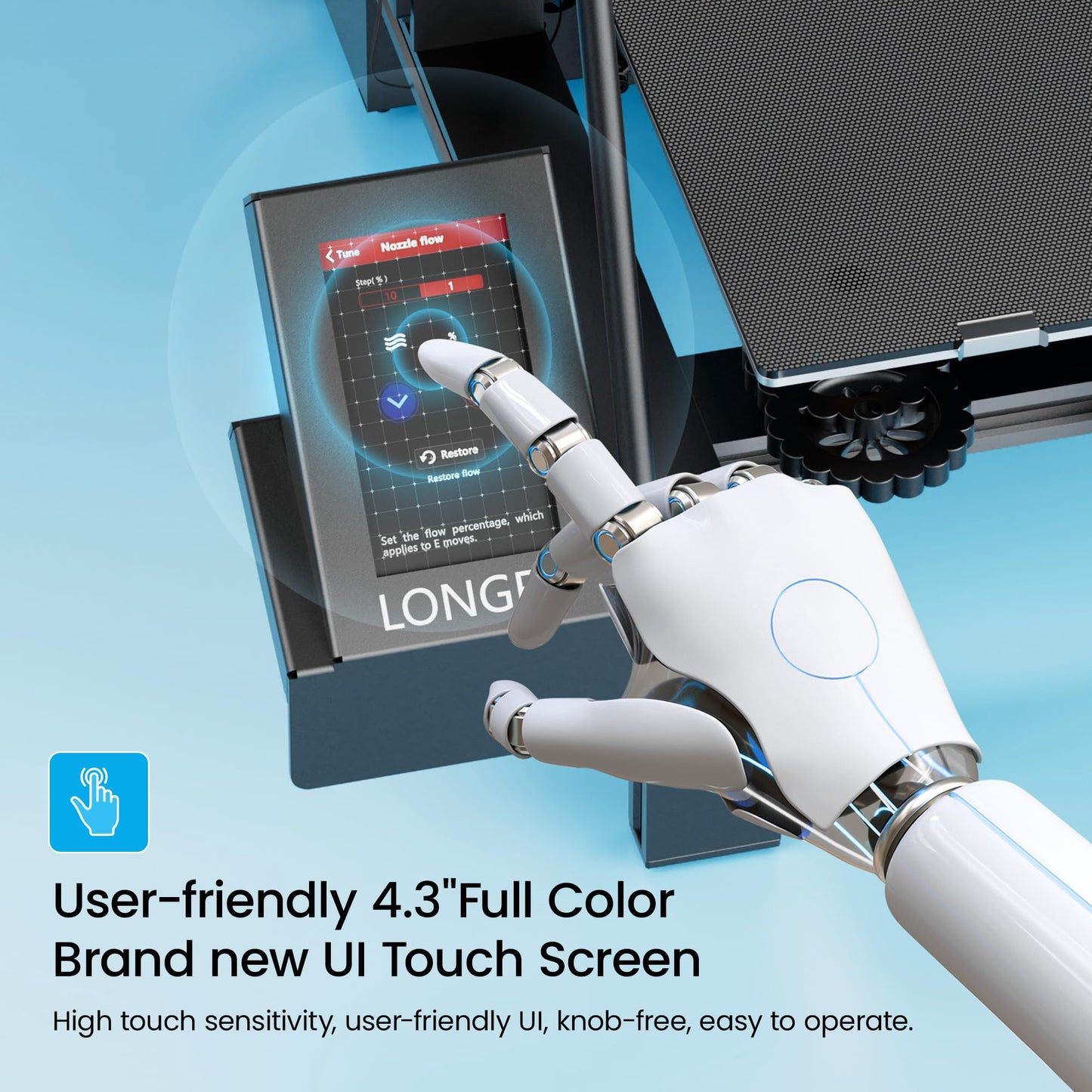 Longer LK5 Pro 3 3D Printer 11.8x11.8x15.7in Large Printing Size FDM 3D Printer Fully Open Source Motherboard Upgrade TMC 2209 with Resume Printing 3D Printers 95% Pre-Assembled Ideal for Beginners