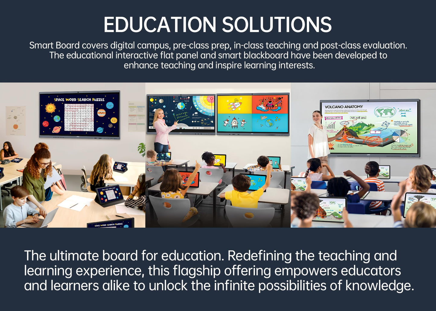 JAV 65" Smart Board Pro Google EDLA Certified 4K UHD Interactive Whiteboard Android 14 OS, 8 GB RAM + 128 GB ROM, Smart Camera- Digital Whiteboard for Classrooms & Hybrid Offices