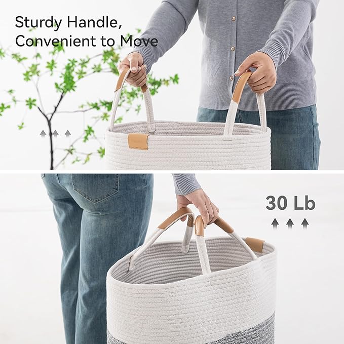 62L Striped Laundry Hamper