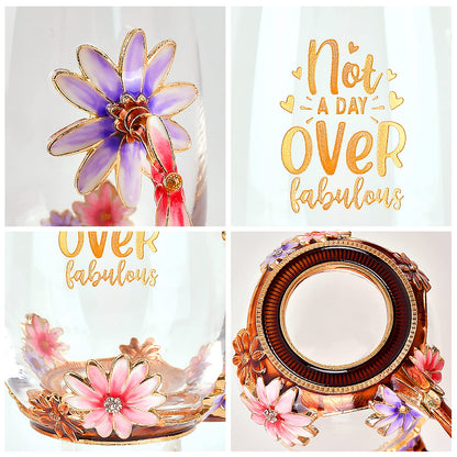 OEAGO Gifts for Mom Women Valentines Day Gifts for Her Glass Coffee Enamels Mug Best Birthday Valentine's for Girlfriend Wife Mothers Day from Daughter Son Tea Cup Stocking Stuffers Christmas