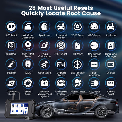 MUCAR CS90 OBD2 Scanner Diagnostic Tool with 28+ Reset Service, Engine Powertrain Car Scanner, ABS Code Reader Scan Tool for Car, Auto VIN, Lifetime Free Update