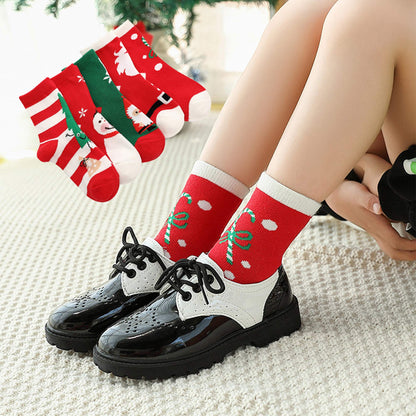 Frillybutts 5 Pack Kids Christmas Socks Boys Girls Toddler Baby Adult Family Cotton Xmas Socks