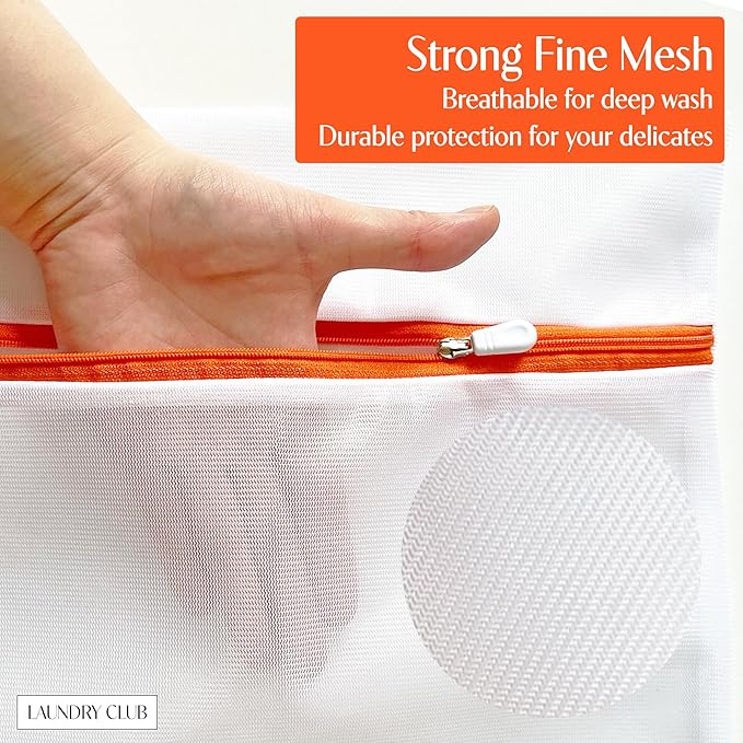 4 Pack Mesh Laundry Bags for Delicates 12inx16in, Dryer Safe, Breathable Fine