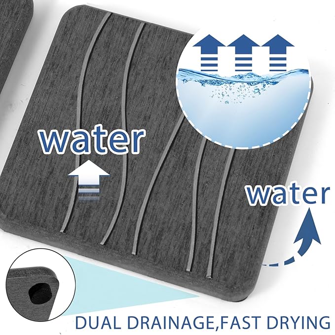 3PCS Water Absorbing Stone Tray, Fast Drying Stone Sink Tray, Stones Soap Trays