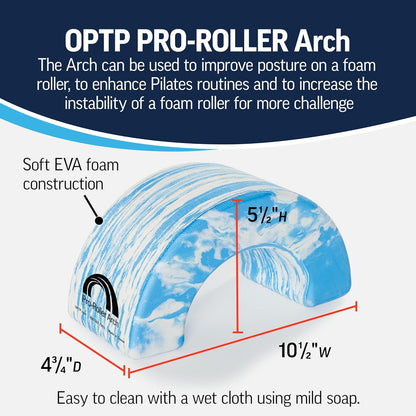 OPTP PRO-Roller Arch - Foam Roller Support and Positioning Tool – Use with 6-Inch Diameter Large Foam Rollers, A Short or Half Round Foam Roller
