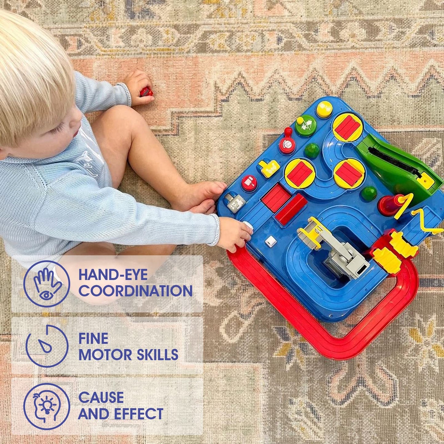 hahaland Kids Toys for 3 Year Old Boys Car Race Track Boys Toys Age 3 4, Adventure Vehicles Learning & Intelligence Educational Toddler Gifts for 3 4 5 Year Old Girl