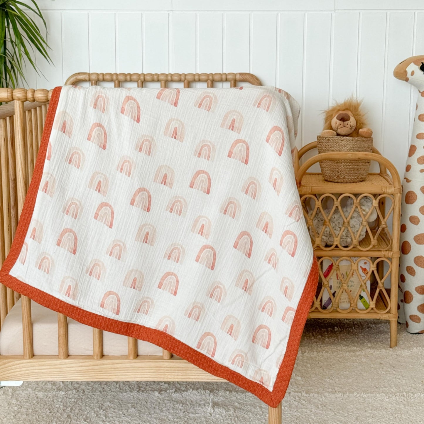 Mouliss Personalized Baby Blanket with Name – Handmade 100% Organic Cotton Newborn Gift | Custom Knit Blanket for Boys, Girls, Kids & Baby Showers