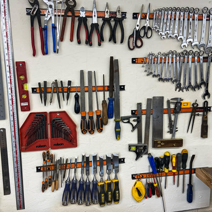 Woodside Garage Wall Tool Holder, 18”/46cm Heavy Duty Powerful Magnetic Strip (pack of 4)