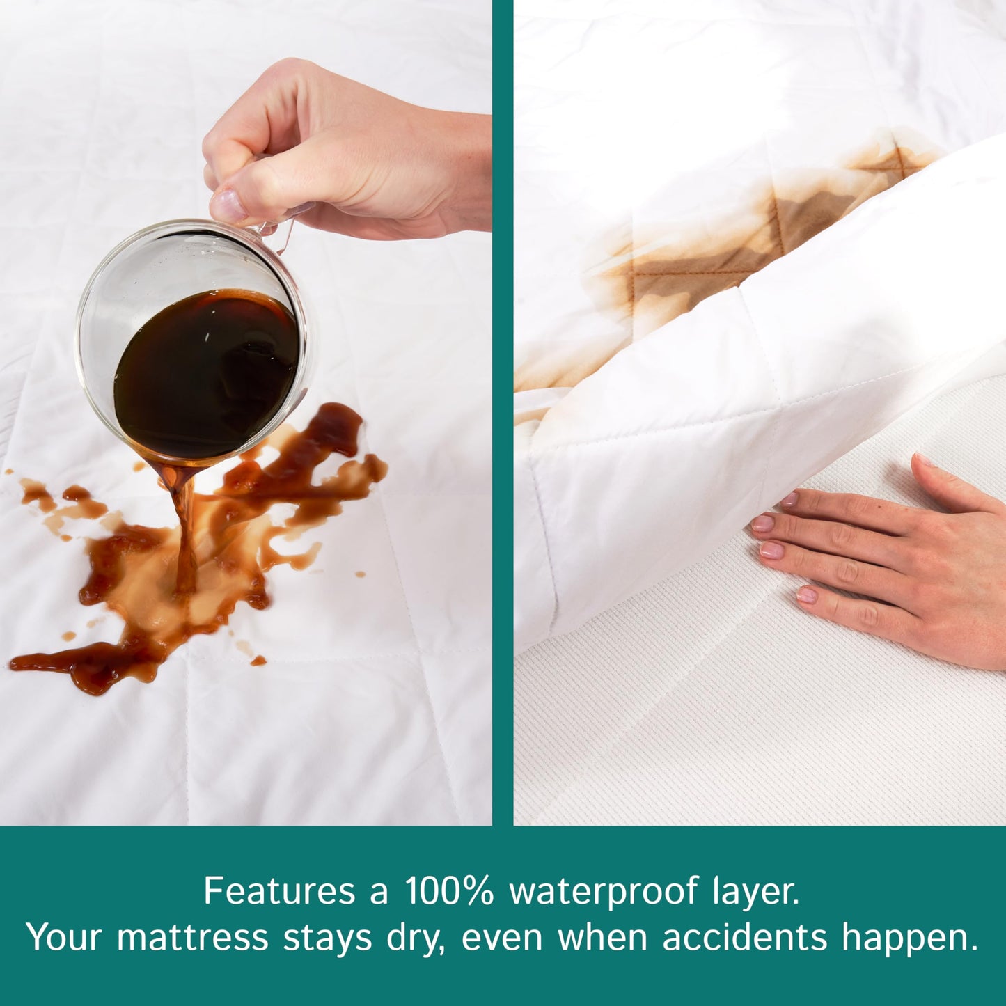 Twin Extra Long (XL) Quilted Mattress Pad - Fitted Waterproof Mattress Protector, Pillow Top Mattress Topper, Premium Quality Hypoallergenic Mattress Cover
