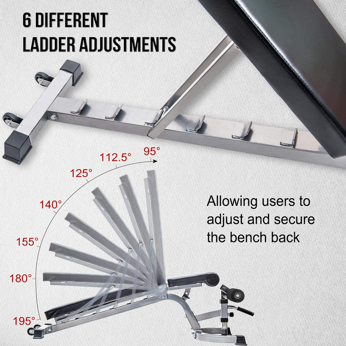 Adjustable Weight Bench 1000 LBS Capacity, Incline Decline Exercise Utility Workout Bench 7+4 Positions Adjustable for Multi-Purpose Home Gym Workout