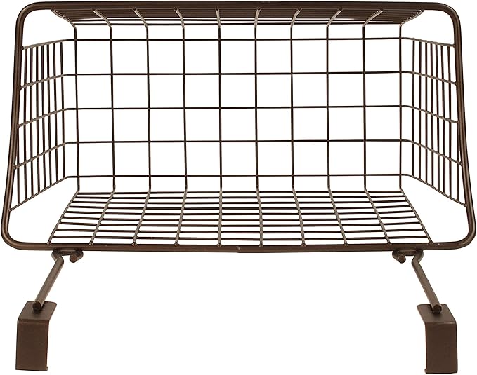 Spectrum Large Over Cabinet Door Organizer Bronze Wire Storage Basket