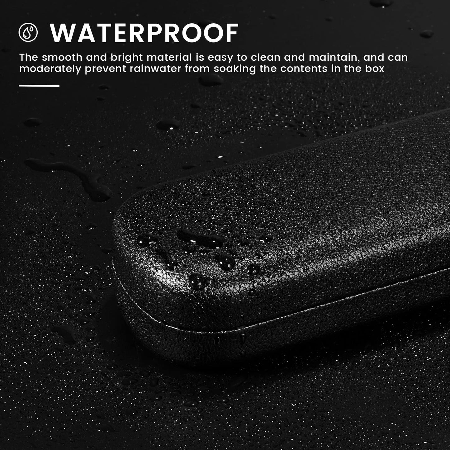 molshine Hard Shell PU Leather Glasses Case,Portable Eyeglass Case for Men Women Girl Travel Study Work (Black)