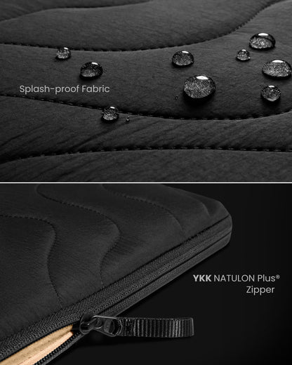 tomtoc 360 Protective Puffy Laptop Sleeve for 13-inch New MacBook Air M4/M3/M2/M1 (2025-2018) A3240 A3113 A2681 A2337, 13-inch MacBook Pro M2/M1, 13" iPad Pro M4 & Air M3/M2, Quilted Soft Puffer Bag