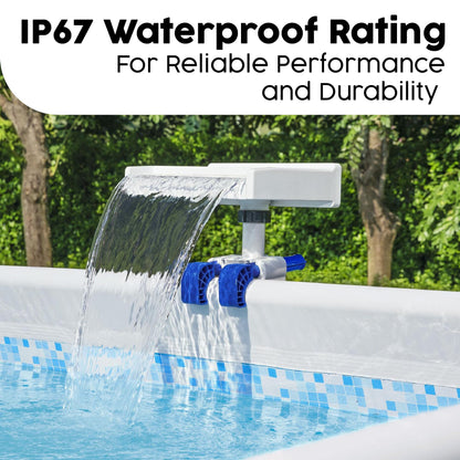 Bestway | Soothing LED Pool Waterfall for Above Ground Pools, 34.5cm x 249cm x 32cm
