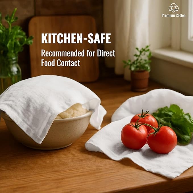 LITO LINEN AND TOWEL Flour Sack Towels – 100% Cotton, 28x28 Inches, Highly