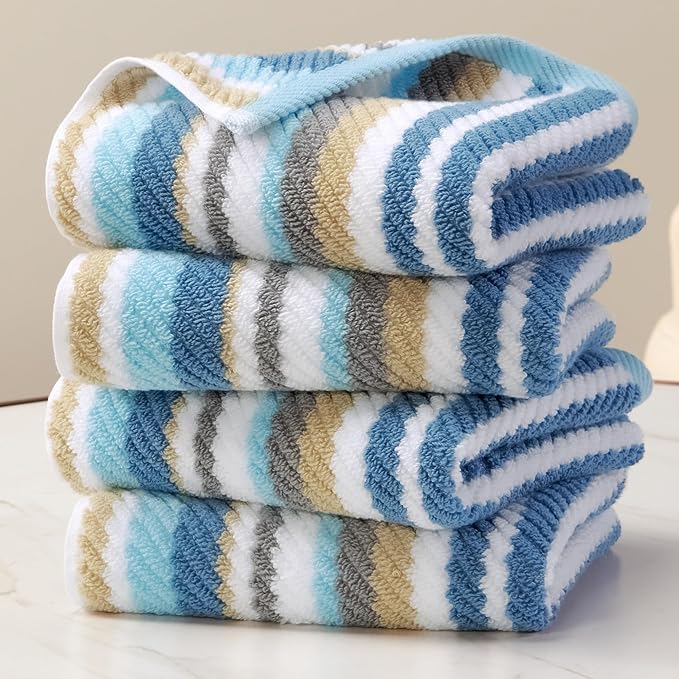 Striped Hand Towels Set