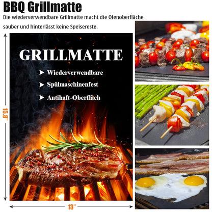 Grilliance 30pcs Stainless Steel Grill Tools Set for Men Gift Birthday, Heavy Duty BBQ Accessories Kit with Bag and Grill Mat, Portable Grilling Utensils for Outdoor Camping Silver