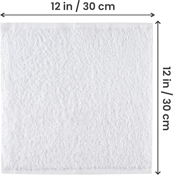 Utopia Towels 24 Pack Cotton Washcloths Set, 100% Ring Spun Cotton, Highly