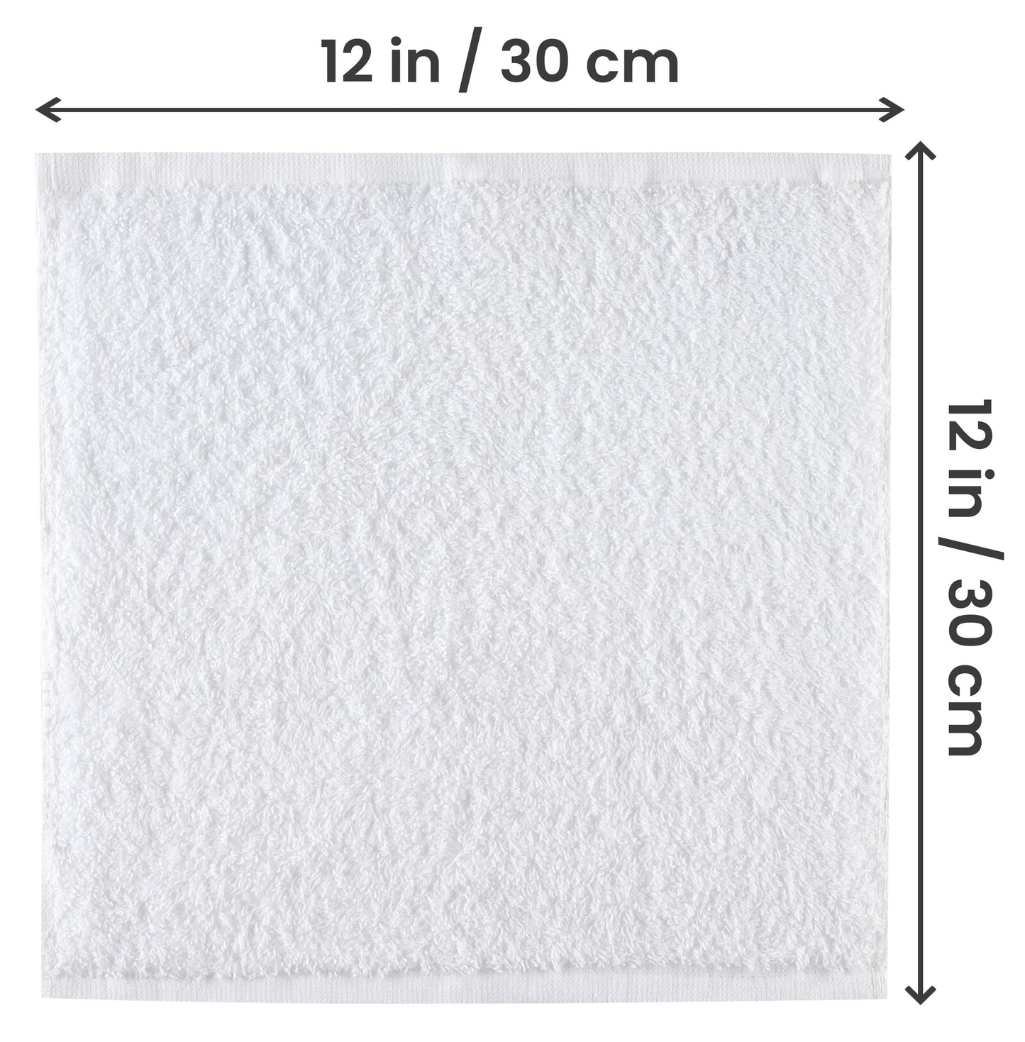 Utopia Towels - Cotton Washcloths Set - 30 x 30 cm, White - 100% Ring Spun Cotton, Premium Quality Flannel Face Cloths, Highly Absorbent and Soft Feel Fingertip Towels (24-Pack, White)