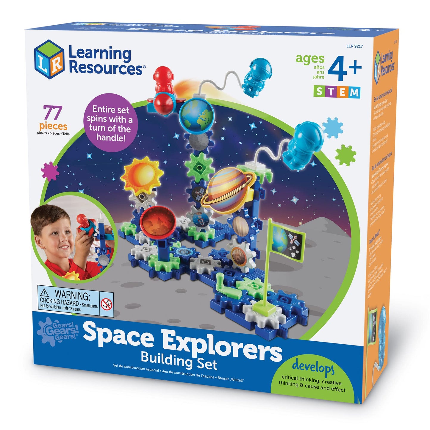 Learning Resources Gears Gears Gears! Space Explorers Building Set, Gears & Construction Toy, STEM Toys, Gears for Kids