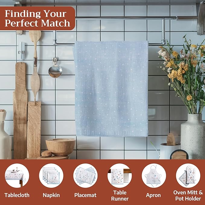 Maison d' Hermine Kitchen Towels Set of 3 100% Cotton 20" x 27.5" Reusable