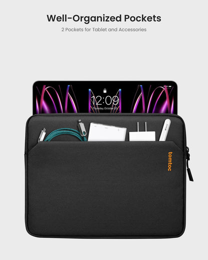 tomtoc Tablet Sleeve Bag for 13 Inch iPad Pro M4 & iPad Air M3 2025 M2 2024, 12.9-in iPad Pro M2&M1 6th/5th, with Magic/Smart Keyboard Folio, for 12,4 Inch Galaxy Tab S9+/S8+, Surface Pro 10/9, Black