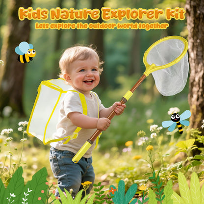 STEM Outdoor Exploration Kit for Kids Ages 3-12, 21PCS Bug Catcher Set with Pop-Up Tent Binoculars Magnifying Glass Camping Adventure Educational Toys Gift for Boys Girls Bug Catcher Kit for Toddlers