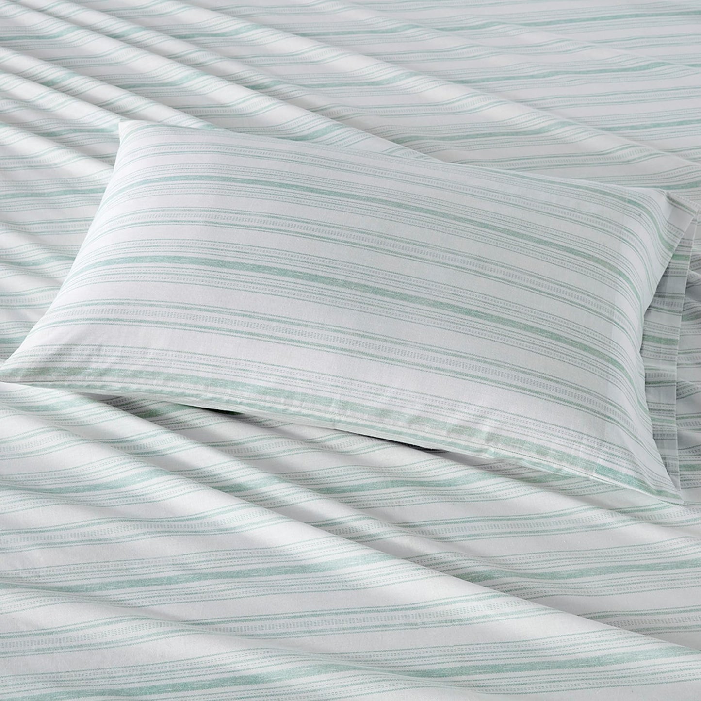 Comfort Spaces 100% Cotton Sheet Set Breathable, Lightweight, Soft with 14" Elastic Pocket Fits up to 16" Mattress, All Season Cozy Bedding, Matching Pillow Case, King Good Vibes 4 Piece