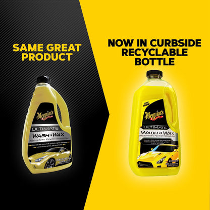 Meguiar's Ultimate Car Wash & Wax 1.4L, Shampoo that Leaves a Deep, Glossy, Just-Waxed Shine - G17748EU