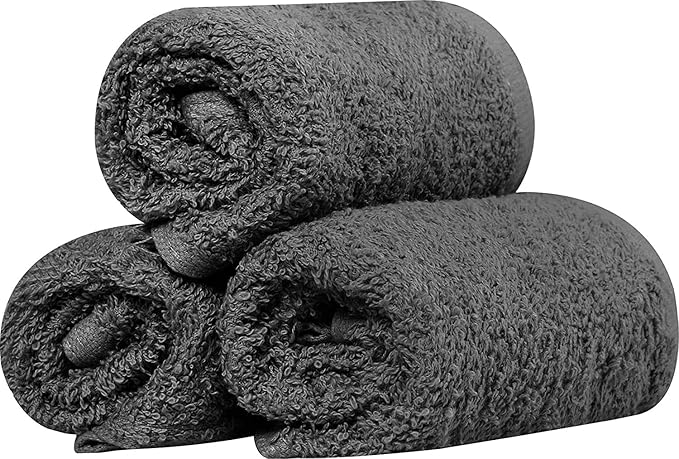 Utopia Towels Kitchen Bar Mops Towels, 100% Cotton Super Absorbent Grey