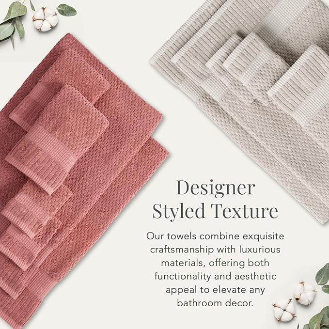 NY Loft 100% Cotton Bath Towel Set of 4 | Grey Towels | Oeko-TEX® Standard 100