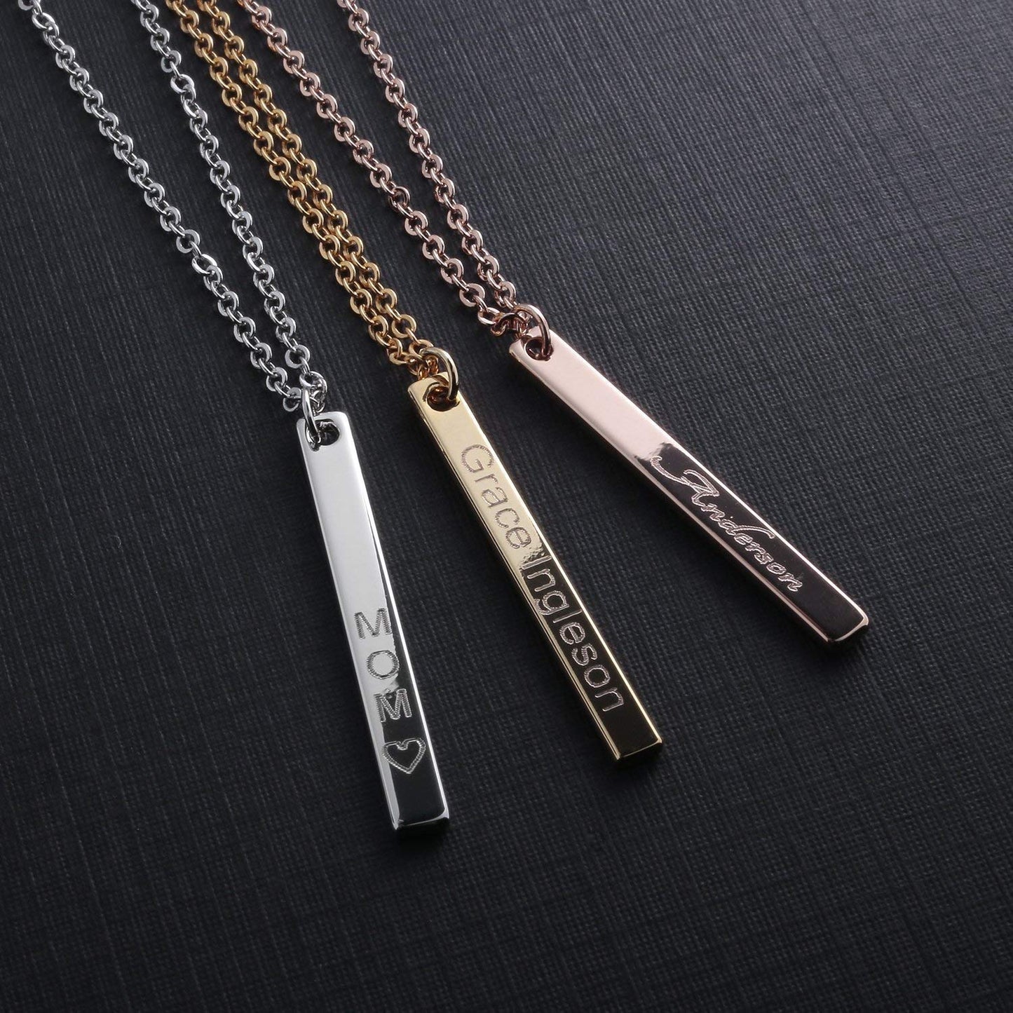 Petite Boutique Vertical Name Necklace for Women Personalized Vertical Name Necklace Customized Jewelry Custom Name Necklace for Men Girls Name Necklace Personalized Vertical Necklace Gift