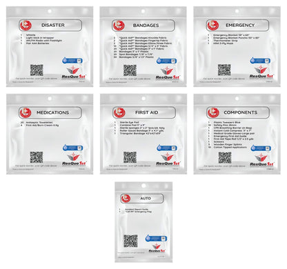 Travel-First Aid-Kit Car-Home 180 Piece Survival-Kit Outdoor-Adventure - Full Portable Emergency Essential - Hiking Camping Medical Aid Survival Camping FAK