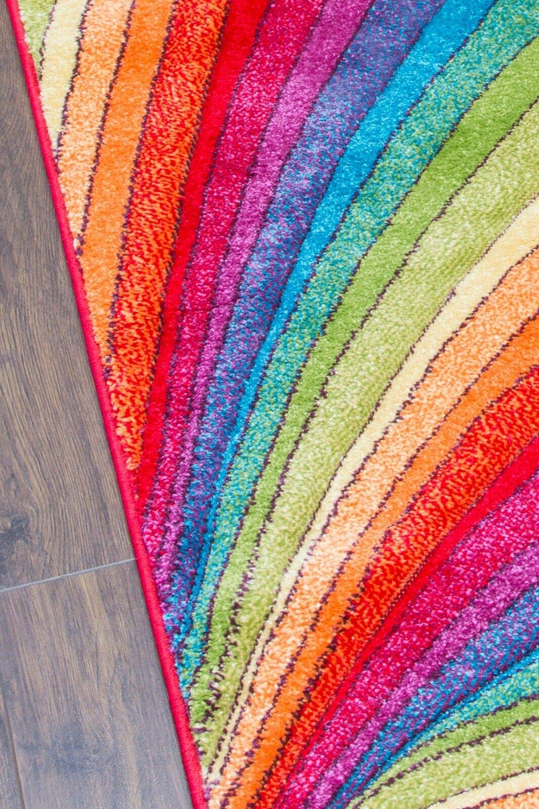 SrS Rugs® Candy Rainbow Rug - for Living Room, Lounge, Hallway, Kids Room, Playroom, Nursery - Boys & Girls - Hippy - Pride - Brighten Your Home (Rainbow, 67cm x 120cm)