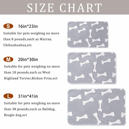 1 Pack 3 Blankets Super Soft Fluffy Premium Fleece Pet Blanket Flannel Paw Printed Throw for Dog Puppy Cat (Large 41x31'', Star, Bone, Love)