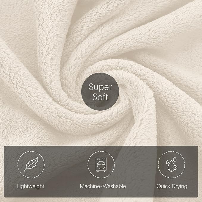 TENSTARS Silk Hemming Bath Towels