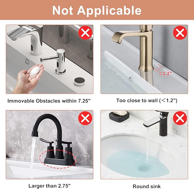 14.5 inch Silicone Faucet Mat for Kitchen Sink