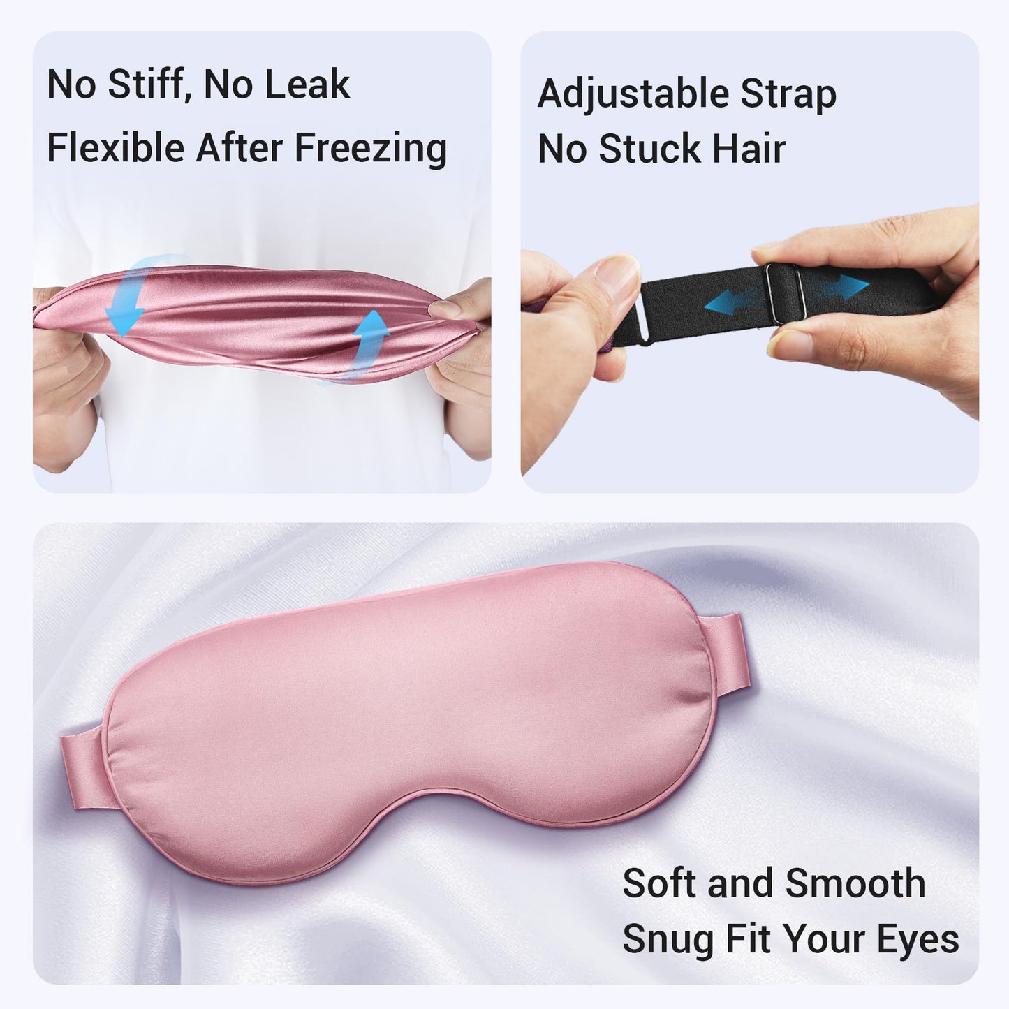 Coolig Eye Mask for Puffy Eyes: Fsa Eligible Items Hsa, Cold Compress for Migraines Headache After Surgery & Puffiness, Reusable Face Ice Pack Gel Sleep Mask for Dark Circles, Relaxing Gifts(Purple)
