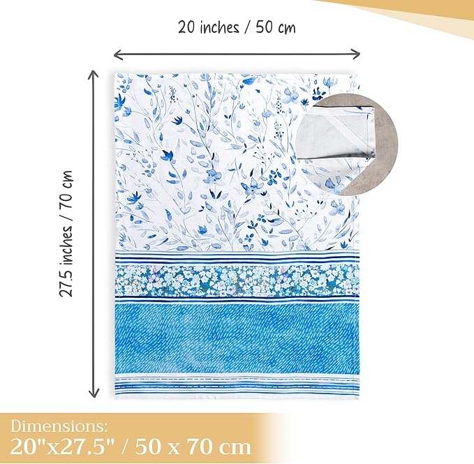 Maison d' Hermine Kitchen Towels Set of 3 100% Cotton 27.50" x 20" Reusable