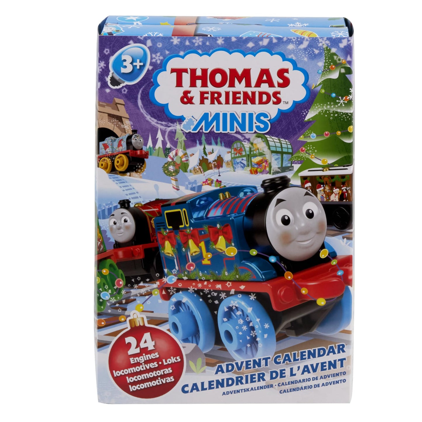 Thomas & Friends MINIS Advent Calendar, 24 Miniature Toy Trains and Vehicles for Preschool Kids, HRF89